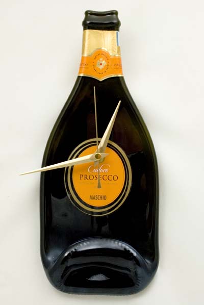 Prosecco bottle clock Prosecco bottle clock